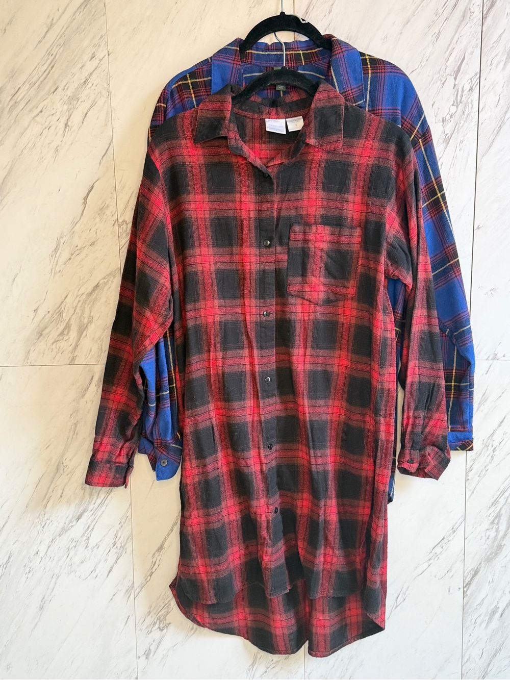 Bundle 2 Wild Fable Passport Plaid Flannel Button Down Shirts Womens Small